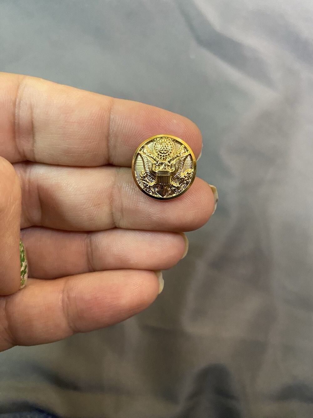 U.S. Army Great Seal Gold Metal Uniform Button Militaria